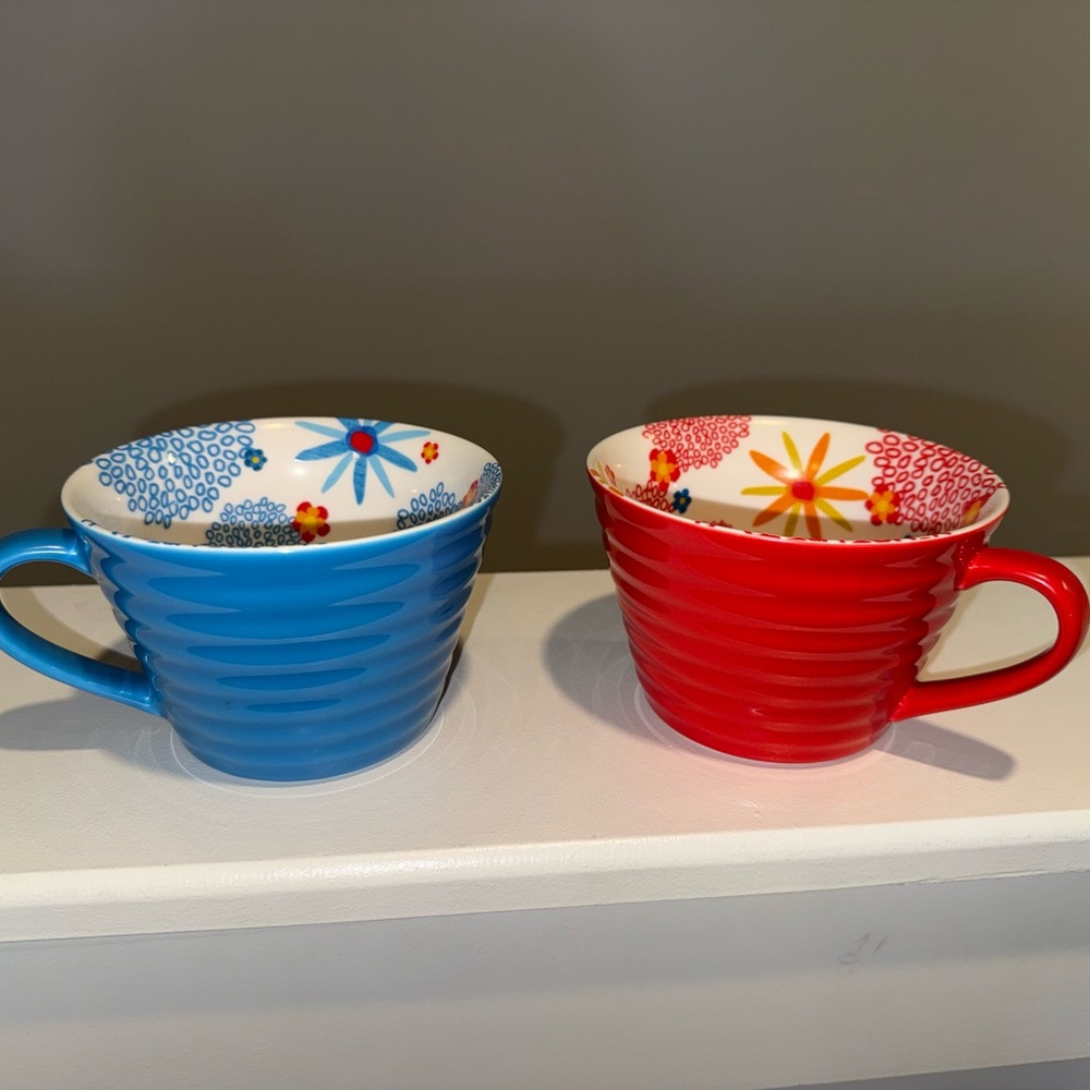 Starbucks floral Mugs- 2007 Vintage